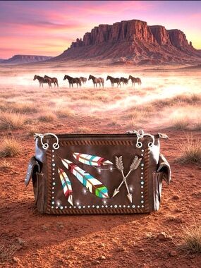 Embellished & Embroidered Feather & Arrow Handbag 🪶✨